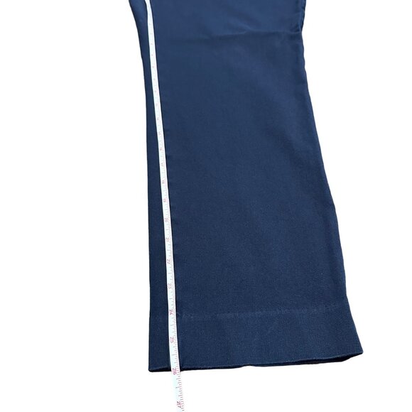 Talbots Pants Women 14 Petite Navy Blue Cropped Flat Front Ankle - Picture 2 of 15